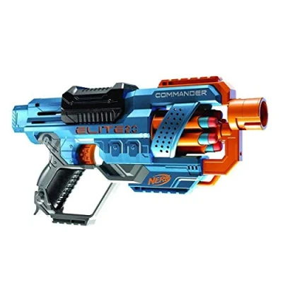 Immagine di Nerf Elite 2.0, blaster a dardi Commander RD 6, tamburo rotante, 12 Elite, giocattoli per attività all&#039;aperto