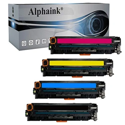 Immagine di alphaink 4 Toner per HP 410A CF410A CF411A CF412A CF413A Compatibile LaserJet Pro MFP M477fdw M377dw M452dn M477fdn M477fnw M452nw M477dw M477 M452 (1 Giallo,1 Magenta,1 Ciano,1Nero)