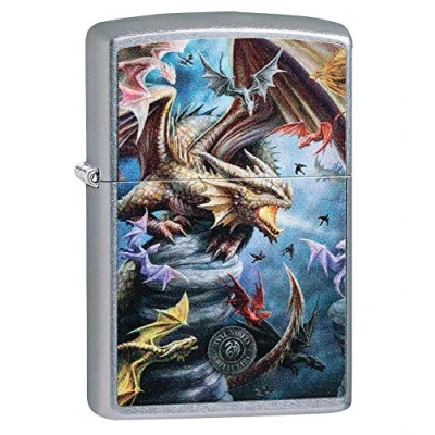 Immagine di Accendino Zippo® Anne Stokes 49104, Antivento Ricaricabile Zippo, Realizzato in Metallo con Caratteristico &quot;click&quot; Color Argento, Made USA, Ottima Idea Regalo