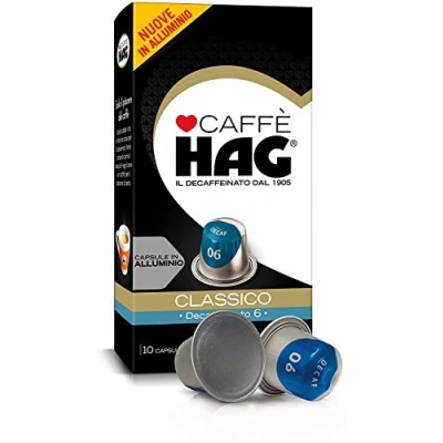 Immagine di Hag Capsule Caffè Decaffeinato Espresso Classico Compatibili con Macchine Nespresso 200, in Alluminio Intensità 6…
