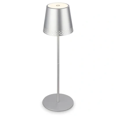 Immagine di Briloner lampada da tavolo senza fili, 2 lampade in 1, comodino dimmerabile, Esterno, abat jour comodino, ricaricabile, scrivania, cromo opaco