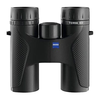 Immagine di ZEISS Terra ED Binocolo 8 x 32, impermeabile, con messa a fuoco rapida, vetro rivestito per una chiarezza ottimale in tutte le condizioni atmosferiche, bird watching, caccia, visite