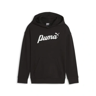 Immagine di Puma ESS Script Felpa con cappuccio per bambini, Taglia: 164, Black