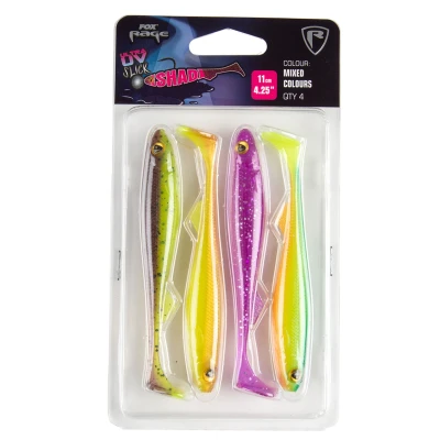 Immagine di Fox Rage Slick Shad Mixed UV Colour Pack 14cm Shads
