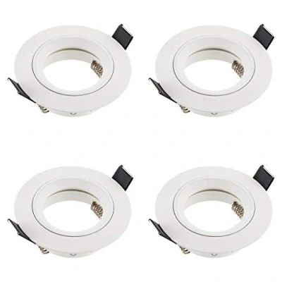 Immagine di SEBSON 4x Faretto ad incasso incl. portalampada GU10 Foro di montaggio ø65mm Dimensioni ø80x24mm, alluminio bianco, LED/Alogena