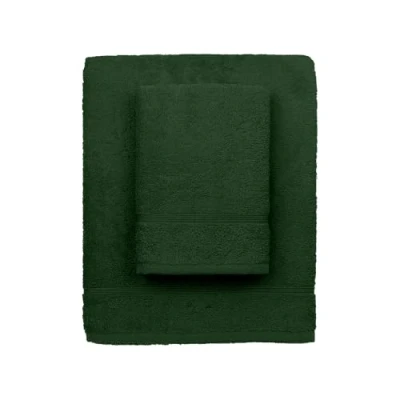 Immagine di zer0bed, Asciugamani Bagno Lilla, Set 2 Bagno, Asciugamano Viso, Bidet, Tinta Unita, Verde Bosco, 100% cotone, pezzi