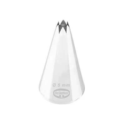 Immagine di Dr. Oetker 3510 tuellen Manufaktur Stella beccuccio 5 mm, Acciaio Inossidabile, Argento, x 2,5 cm