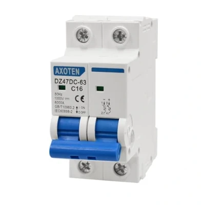 Immagine di CHENGPI 2P Interruttore Magnetotermico,16A Fotovoltaico DC Mini 6kA di Sicurezza con rilascio Sovracorrente Protezione da Sovraccarico e Cortocircuito