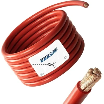 Immagine di cavo per batteria rosso H07V K 6/10 / 16/25 35 o 50 mm² 99,9% rame OFC, al metro La vostra scelta: mm2 (numero/pezzo nel carrello = in una lunghezza)