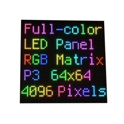 Immagine di RGB Full Color LED Matrix Panel for Raspberry Pi and Ardui, 3mm Pitch, 64x64, 4096 Individual LEDs, Brightness Adjustable