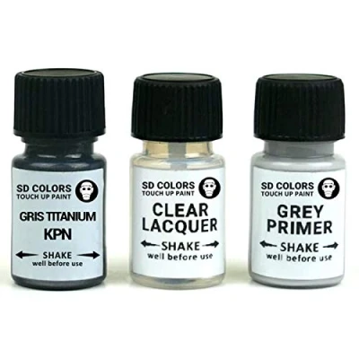 Immagine di SD COLORS GRIS TITANIO KPN New Touch Up Paint 8 ML RIPARAZIONE GRAFFIO CHIP COLORE CODICE (VERNICI+PRIMER+LACQUA)