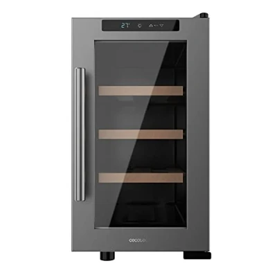 Immagine di Cecotec Cantinetta da 8 bottiglie Bolero GrandSommelier 820 CoolWood, 23 litri, sistema termoelettrico di raffreddamento, alte prestazioni, temperatura regolabile, luce interna a LED