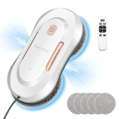 Immagine di CHOVERY Robot Lavavetri, per la pulizia delle finestre, con funzione spray, lavavetri automatico, Elettrico doppio spray d&#039;acqua,3800PA Lava Vetri Telecomando