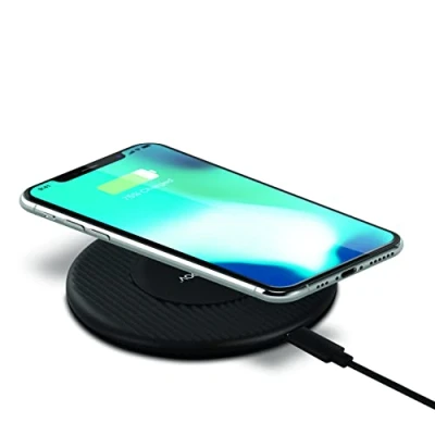 Immagine di Mooov 732025 Caricabatterie Wireless rapido a induzione, Senza Fili Universale Mobile, Qi Charger, 15 W, Ricarica induttiva, Compatibile iOS, Android, Nero