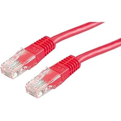 Immagine di Roline 21.15.0561 RJ45 cavo di rete, patch CAT 5e U/UTP 5.00 m Rosso (chiaro) 1 pz.