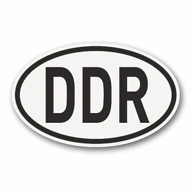 Immagine di DDR Targa magnetica per paesi, distintivo DDR, nero, bianco, 145 x 90 mm, facile da applicare e rimuovere, auto, camion, camper, ciclomotori, moto, auto