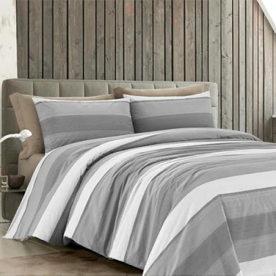 Immagine di Dorian Home, Completo Letto 1 Piazza e Mezza 100% Cotone, Lenzuola 130 x 200, Formato da Lenzuolo Sotto, Sopra una Federa, Made in Italy, Garda Grafite