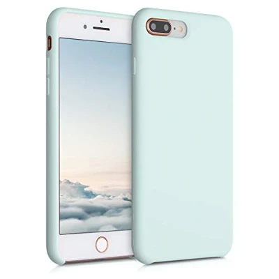Immagine di kwmobile Cover per Apple iPhone 7 Plus/iPhone 8 Plus Custodia Back Case Smartphone in Silicone TPU Protezione Gommata menta freddo