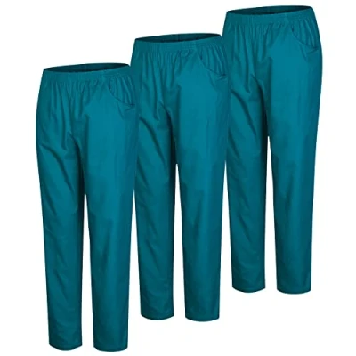 Immagine di MISEMIYA Confezione 3 pz Pantaloni Sanitari Unisex Divise MEDICHE SANITARIE da Lavoro RIF. 8312 * Medium, Verde 3B 21
