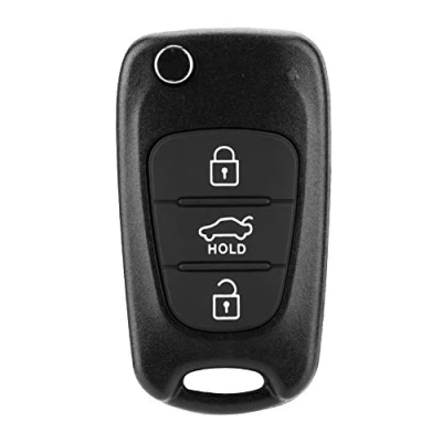 Immagine di KSTE Caso chiave di Fob, Flip 3 Pulsante Remote Key Case Fob Shell riguarda la misura Compatible with KIA Sportage Rondo Anima Rio