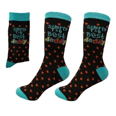 Immagine di SHATCHI Novelty, Semplicemente i Migliori Calzini di papà Uomo, Nero E Blu, One Size