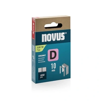 Immagine di Graffette a filo metallico piatto Tipo 53 F 600 pz. Novus 042 0790 Dimensioni (L x L) 10 mm 11.3