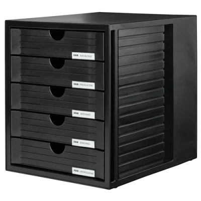 Immagine di HAN Cassettiera 1450 13 Nero DIN A4, C4 Numero cassetti: 5