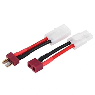 Immagine di Alomejor 2 Pezzi/Set Spina a T Femmina/Maschio Maschio/Femmina Cavo Adattatore 14 AWG Filo connettore Femmina e Maschio Deans Accessorio RC