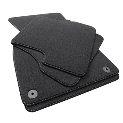 Immagine di tuning art 5J 128 Tappetini di Lusso per Auto in Velluto Extra Spesso Compatibile con Audi Q8 4M 2018 , Cucitura:Argento