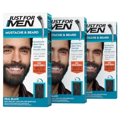Immagine di Just for Men Pennello e spazzola per tingere barba baffi, 1 Set (3 pezzi)