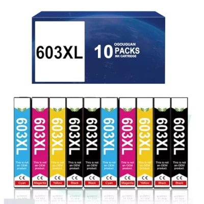 Immagine di Caidi 603XL Cartucce Compatibili per Epson 603 XL Multipack Expression Home XP 2100 2105 3100 4100 Workforce WF 2810 2830 2850 (4 Nero, 2 Ciano, Magenta, Giallo)