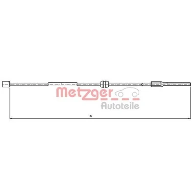 Immagine di METZGER 11.5756 Cavo Freno anteriore 330 a disco, tamburo COFLE OPEL: Corsa C Hatchback, Tigra Twintop