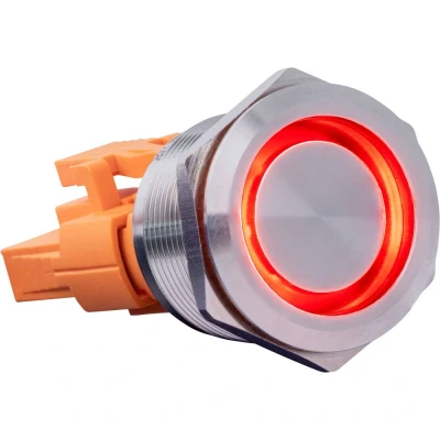 Immagine di Joy it BUTTON22A L GR Interruttore A pressione 250 V 3 1 x On / (Off) Permanente Verde (Ø A) 25 mm 35 IK10, IP67 pz.