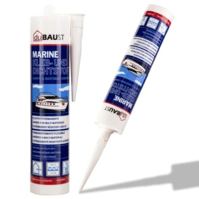 Immagine di dubaust BOT24 Sigillante per barca, nave e yacht, interni ed esterni, resistente ai raggi UV, su tutte le superfici, barche, 290 ml (1, bianco)