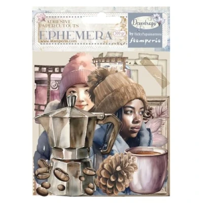 Immagine di Stamperia Ephemera per scrapbooking, album, card making, bullet journalling and more adhesive paper, easy to apply, Perfect for hobby, artigianato, gifting (dewdrops)