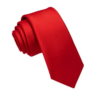 Immagine di JEMYGINS Cravatta Uomo Rosso in Seta Multicolore Sottile 6CM