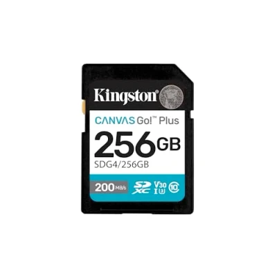 Immagine di Kingston Canvas Go Plus SDXC Scheda Di Memoria Gen4 200MB/s C10 UHS I U3 V30 256GB SDG4/256GB