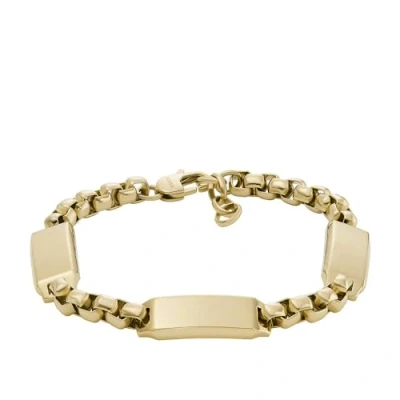 Immagine di Fossil Bracciale a catena Drew da uomo in acciaio color oro, JF04695710, Oro Scuro