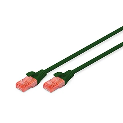 Immagine di Digitus DK 1612 050/G RJ45 cavo di rete, patch CAT 6 U/UTP 5.00 m Verde coppie intrecciate 1 pz.