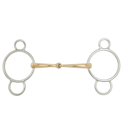 Immagine di BR Singolo Rotto Pessoa Anello Allentato Filetto Morbido Contatto 16 mm Ø Centrale 70 13,5 1 Colore Grigio