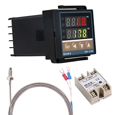 Immagine di WANGCL Termostato intelligente con regolatore PID digitale termocoppia tipo K relè SSR 40A per energia elettrica Industria chimica Serbatoi di contenimento Forni 0 1300 ℃