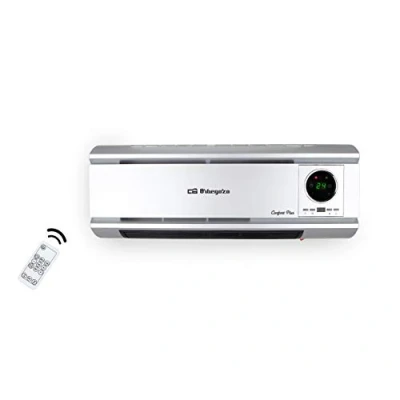 Immagine di Orbegozo SP 6500, Termoventilatore da parete, 2000 W, con telecomando a distanza, protezione surriscaldamento, pannello LED, plastica e ceramica, argento