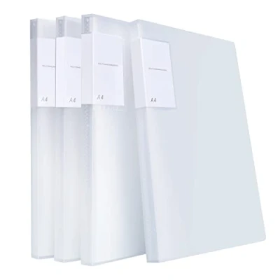 Immagine di (4 Pezzo) Portalistino A4,Portalistini 40 Tasche Trasparenti,Cartella Progetti per Presentazioni,A4 Display Book Ufficio, Casa, Scuola