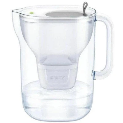 Immagine di BRITA Caraffa filtrante Style XL, grigio (3,6 L) con 1 filtro MAXTRA PRO Pure Performance Grande capacità, coperchio ribaltabile, indicatore LED, riduce cloro, calcare e impurità