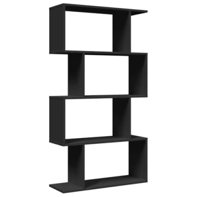 Immagine di vidaXL Libreria Divisorio 4 Ripiani Nera 70x24x129 cm in Truciolato, libreria, Mobile Porta Libri, scaffale portaoggetti, Libri