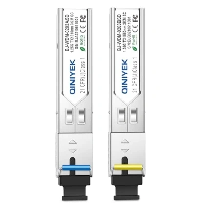 Immagine di 1 Paio Simplex SC Module 3KM, Connettore a Fibra Monomodale 1.25G, SFP WDM SM 1000BASE BiDi 1310nm/1550nm Modulo Ricetrasmettitore