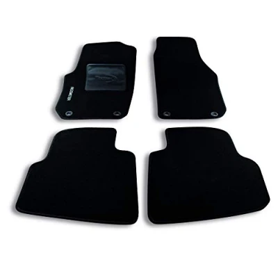 Immagine di Bottari 39091 Set Tappeti Auto su Misura in Moquette per Modello Roomster , Nero, 4 Pezzi