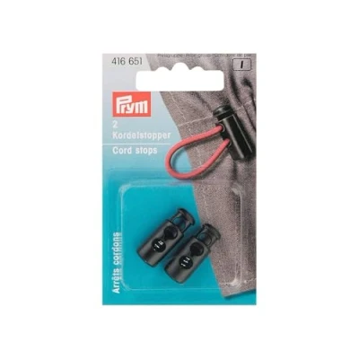 Immagine di Prym 416651 Fermacavo a 2 Fori, in plastica, Colore: Nero, Poliestere, Schwarz, Stück