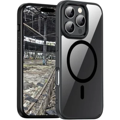 Immagine di JT Berlin BackCase Pankow Hybrid Backcover per cellulare Apple iPhone 16 Pro Nero, Trasparente Compatibile con MagSafe