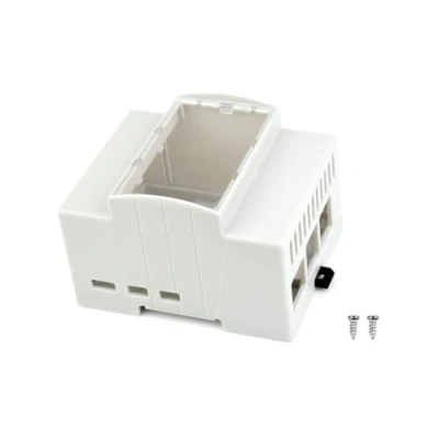 Immagine di Custodia per Raspberry Pi 5, DIN Rail ABS Compatibile con HAT PoE (F), RS485 CAN ecc. Finestra Superiore Trasparente, Ampio Spazio Interno, Modellazione Iniezione